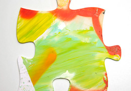 Bemaltes XXL Puzzleteil