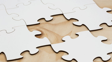 TMP -Blankopuzzle - HDF weiss