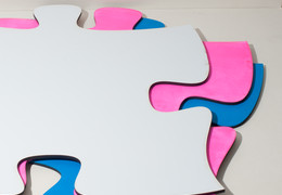 farbige Riesenpuzzleteile